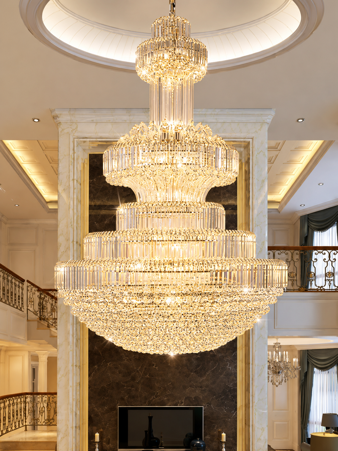 Double Height Chandeliers
