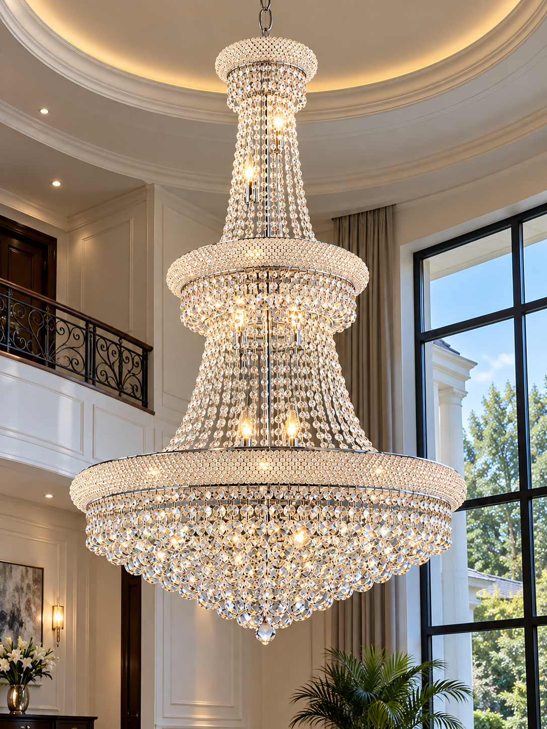 Majestic Imperial Multi-Tier Crystal Chandelier