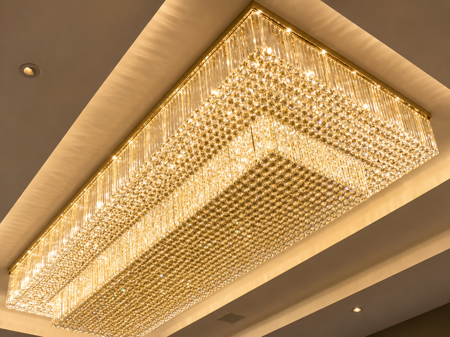 Royal Grand Rectangular Crystal Chandelier